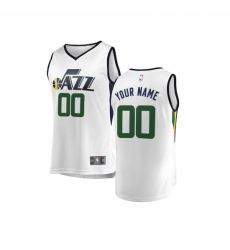 Youth Utah Jazz Fanatics Branded White Fast Break Custom Replica Jersey - Association Edition