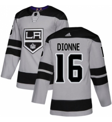 Men's Adidas Los Angeles Kings #16 Marcel Dionne Premier Gray Alternate NHL Jersey
