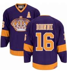 Men's CCM Los Angeles Kings #16 Marcel Dionne Authentic Purple Throwback NHL Jersey