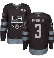 Men's Adidas Los Angeles Kings #3 Dion Phaneuf Authentic Black 1917-2017 100th Anniversary NHL Jersey Men's Adidas Los Angeles Kings #3 Dion Phaneuf Authentic Black 1917-2017 100th Anniversary NHL Jersey
