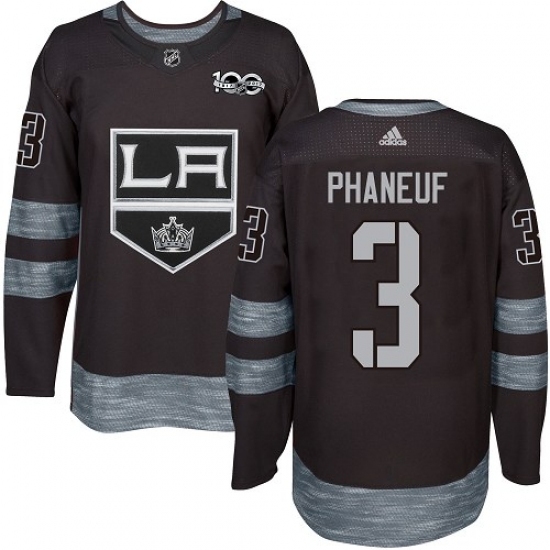 Men's Adidas Los Angeles Kings #3 Dion Phaneuf Authentic Black 1917-2017 100th Anniversary NHL Jersey Men's Adidas Los Angeles Kings #3 Dion Phaneuf Authentic Black 1917-2017 100th Anniversary NHL Jersey