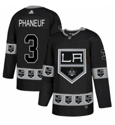 Men's Adidas Los Angeles Kings #3 Dion Phaneuf Authentic Black Team Logo Fashion NHL Jersey Men's Adidas Los Angeles Kings #3 Dion Phaneuf Authentic Black Team Logo Fashion NHL Jersey