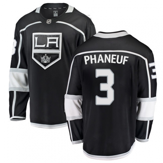 Men's Los Angeles Kings #3 Dion Phaneuf Authentic Black Home Fanatics Branded Breakaway NHL Jersey Men's Los Angeles Kings #3 Dion Phaneuf Authentic Black Home Fanatics Branded Breakaway NHL Jersey