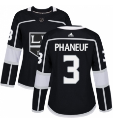 Women's Adidas Los Angeles Kings #3 Dion Phaneuf Authentic Black Home NHL Jersey Women's Adidas Los Angeles Kings #3 Dion Phaneuf Authentic Black Home NHL Jersey