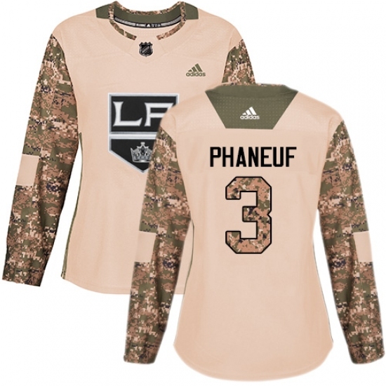 Women's Adidas Los Angeles Kings #3 Dion Phaneuf Authentic Camo Veterans Day Practice NHL Jersey Women's Adidas Los Angeles Kings #3 Dion Phaneuf Authentic Camo Veterans Day Practice NHL Jersey