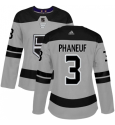 Women's Adidas Los Angeles Kings #3 Dion Phaneuf Authentic Gray Alternate NHL Jersey Women's Adidas Los Angeles Kings #3 Dion Phaneuf Authentic Gray Alternate NHL Jersey