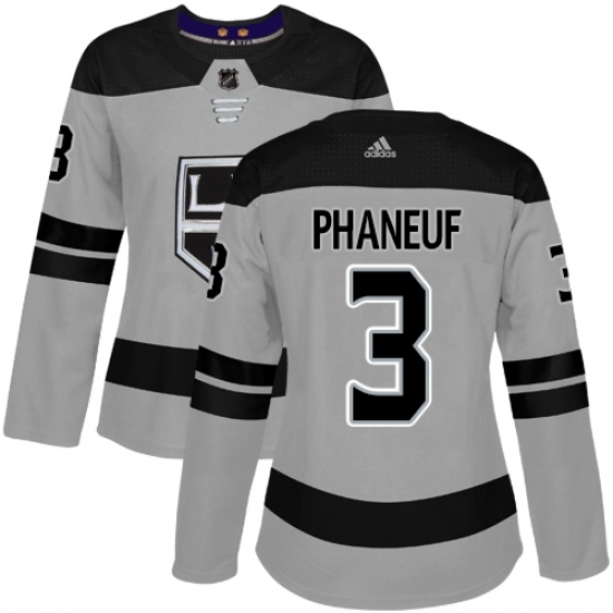 Women's Adidas Los Angeles Kings #3 Dion Phaneuf Authentic Gray Alternate NHL Jersey Women's Adidas Los Angeles Kings #3 Dion Phaneuf Authentic Gray Alternate NHL Jersey