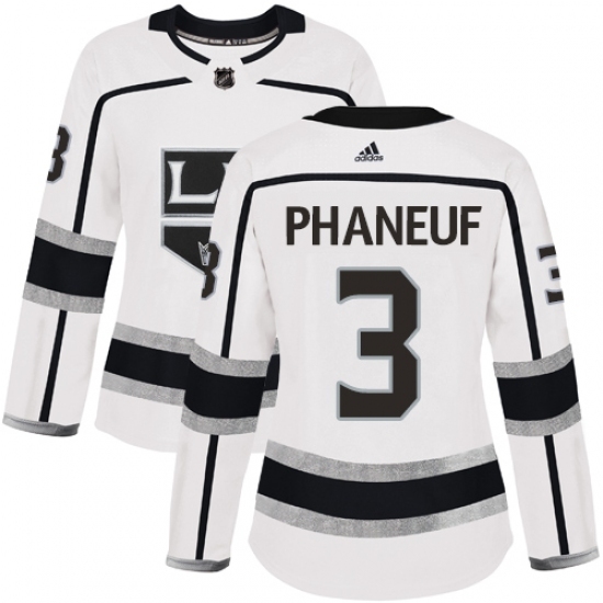 Women's Adidas Los Angeles Kings #3 Dion Phaneuf Authentic White Away NHL Jersey Women's Adidas Los Angeles Kings #3 Dion Phaneuf Authentic White Away NHL Jersey