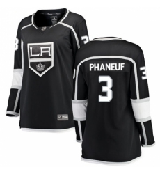 Women's Los Angeles Kings #3 Dion Phaneuf Authentic Black Home Fanatics Branded Breakaway NHL Jersey Women's Los Angeles Kings #3 Dion Phaneuf Authentic Black Home Fanatics Branded Breakaway NHL Jersey