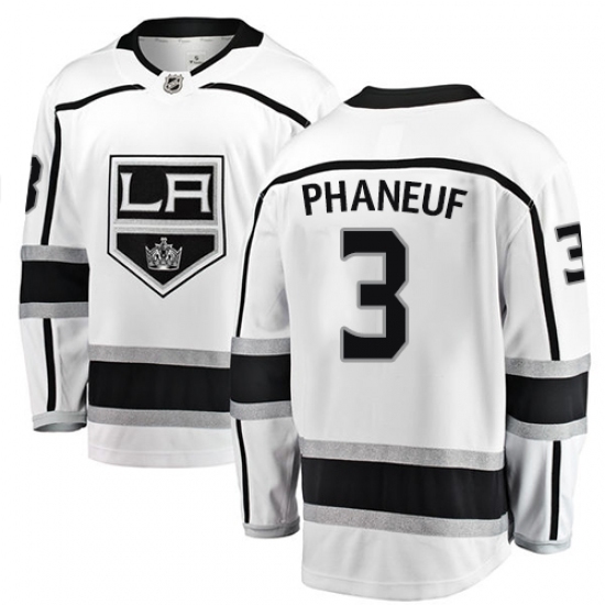 Youth Los Angeles Kings #3 Dion Phaneuf Authentic White Away Fanatics Branded Breakaway NHL Jersey Youth Los Angeles Kings #3 Dion Phaneuf Authentic White Away Fanatics Branded Breakaway NHL Jersey
