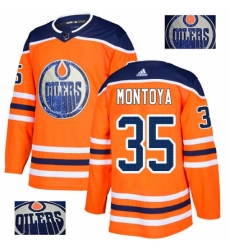 Men's Adidas Edmonton Oilers #35 Al Montoya Authentic Orange Fashion Gold NHL Jersey Men's Adidas Edmonton Oilers #35 Al Montoya Authentic Orange Fashion Gold NHL Jersey