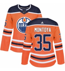 Women's Adidas Edmonton Oilers #35 Al Montoya Authentic Orange Home NHL Jersey Women's Adidas Edmonton Oilers #35 Al Montoya Authentic Orange Home NHL Jersey