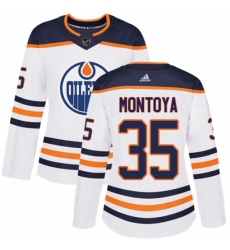 Women's Adidas Edmonton Oilers #35 Al Montoya Authentic White Away NHL Jersey Women's Adidas Edmonton Oilers #35 Al Montoya Authentic White Away NHL Jersey