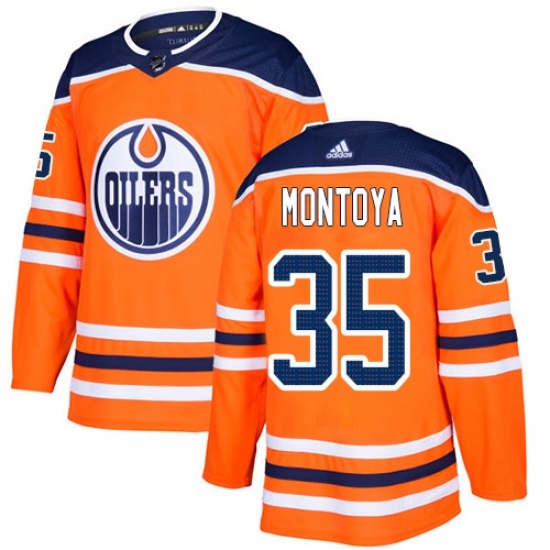 Youth Adidas Edmonton Oilers #35 Al Montoya Authentic Orange Home NHL Jersey Youth Adidas Edmonton Oilers #35 Al Montoya Authentic Orange Home NHL Jersey