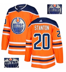 Men's Adidas Edmonton Oilers #20 Ryan Stanton Authentic Orange Fashion Gold NHL Jersey