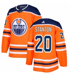 Men's Adidas Edmonton Oilers #20 Ryan Stanton Authentic Orange Home NHL Jersey