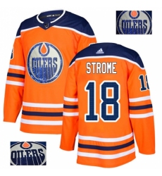 Men's Adidas Edmonton Oilers #18 Ryan Strome Authentic Orange Fashion Gold NHL Jersey