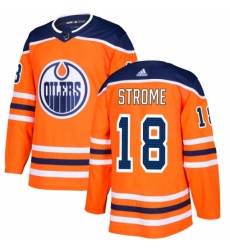 Men's Adidas Edmonton Oilers #18 Ryan Strome Premier Orange Home NHL Jersey