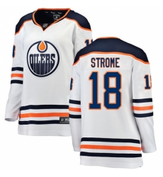 Women's Edmonton Oilers #18 Ryan Strome Authentic White Away Fanatics Branded Breakaway NHL Jersey