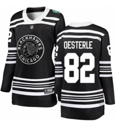 Women's Chicago Blackhawks #82 Jordan Oesterle Black 2019 Winter Classic Fanatics Branded Breakaway NHL Jersey