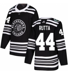 Men's Adidas Chicago Blackhawks #44 Jan Rutta Authentic Black 2019 Winter Classic NHL Jersey