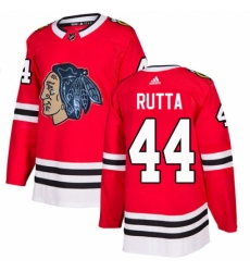Men's Adidas Chicago Blackhawks #44 Jan Rutta Authentic Red Fashion Gold NHL Jersey