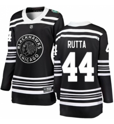 Women's Chicago Blackhawks #44 Jan Rutta Black 2019 Winter Classic Fanatics Branded Breakaway NHL Jersey