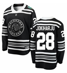 Men's Chicago Blackhawks #28 Henri Jokiharju Black 2019 Winter Classic Fanatics Branded Breakaway NHL Jersey