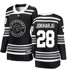 Women's Chicago Blackhawks #28 Henri Jokiharju Black 2019 Winter Classic Fanatics Branded Breakaway NHL Jersey