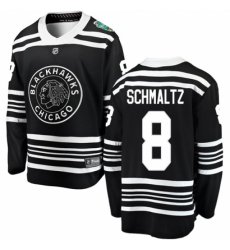 Men's Chicago Blackhawks #8 Nick Schmaltz Black 2019 Winter Classic Fanatics Branded Breakaway NHL Jersey