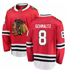 Men's Chicago Blackhawks #8 Nick Schmaltz Fanatics Branded Red Home Breakaway NHL Jersey