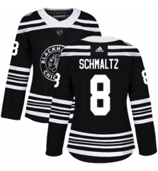 Women's Adidas Chicago Blackhawks #8 Nick Schmaltz Authentic Black 2019 Winter Classic NHL Jersey