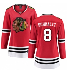 Women's Chicago Blackhawks #8 Nick Schmaltz Fanatics Branded Red Home Breakaway NHL Jersey