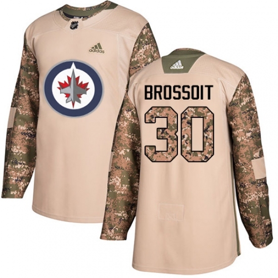 Youth Adidas Winnipeg Jets #30 Laurent Brossoit Authentic Camo Veterans Day Practice NHL Jersey Youth Adidas Winnipeg Jets #30 Laurent Brossoit Authentic Camo Veterans Day Practice NHL Jersey