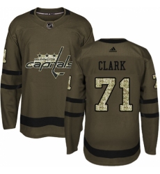 Men's Adidas Washington Capitals #71 Kody Clark Authentic Black Team Logo Fashion NHL Jersey