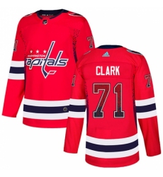 Men's Adidas Washington Capitals #71 Kody Clark Authentic Red Drift Fashion NHL Jersey