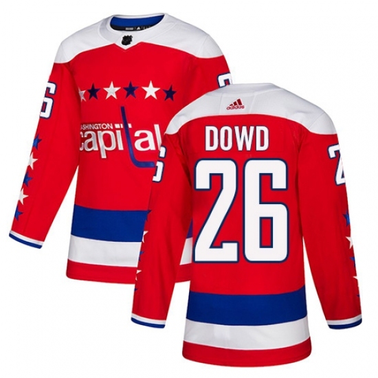 Men's Adidas Washington Capitals #26 Nic Dowd Authentic Red Alternate NHL Jersey Men's Adidas Washington Capitals #26 Nic Dowd Authentic Red Alternate NHL Jersey