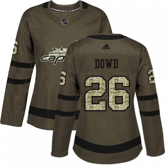 Women's Adidas Washington Capitals #26 Nic Dowd Authentic Green Salute to Service NHL Jersey Women's Adidas Washington Capitals #26 Nic Dowd Authentic Green Salute to Service NHL Jersey