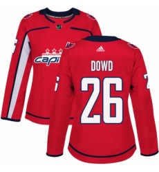 Women's Adidas Washington Capitals #26 Nic Dowd Authentic Red Home NHL Jersey Women's Adidas Washington Capitals #26 Nic Dowd Authentic Red Home NHL Jersey