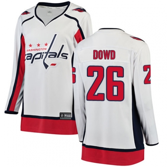 Women's Washington Capitals #26 Nic Dowd Fanatics Branded White Away Breakaway NHL Jersey Women's Washington Capitals #26 Nic Dowd Fanatics Branded White Away Breakaway NHL Jersey