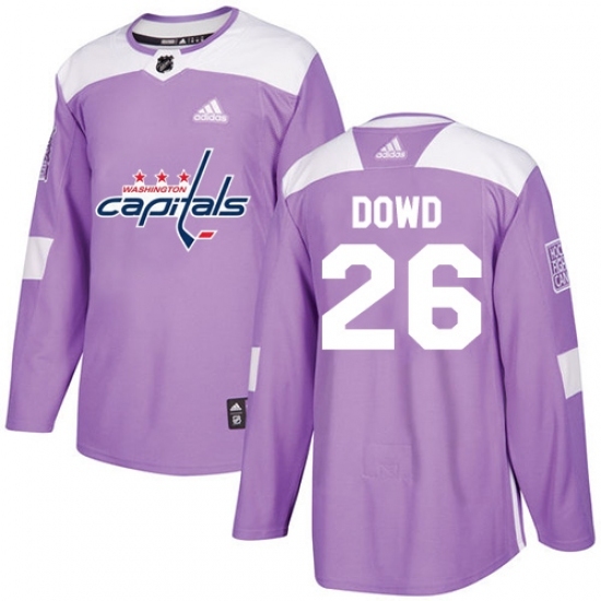 Youth Adidas Washington Capitals #26 Nic Dowd Authentic Purple Fights Cancer Practice NHL Jersey Youth Adidas Washington Capitals #26 Nic Dowd Authentic Purple Fights Cancer Practice NHL Jersey