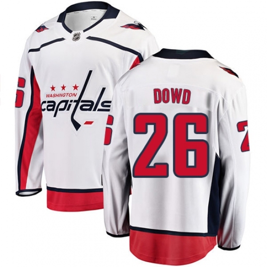 Youth Washington Capitals #26 Nic Dowd Fanatics Branded White Away Breakaway NHL Jersey Youth Washington Capitals #26 Nic Dowd Fanatics Branded White Away Breakaway NHL Jersey