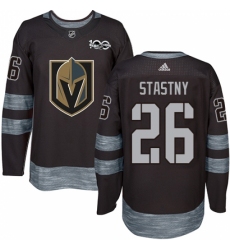 Men's Adidas Vegas Golden Knights #26 Paul Stastny Authentic Black 1917-2017 100th Anniversary NHL Jersey Men's Adidas Vegas Golden Knights #26 Paul Stastny Authentic Black 1917-2017 100th Anniversary NHL Jersey