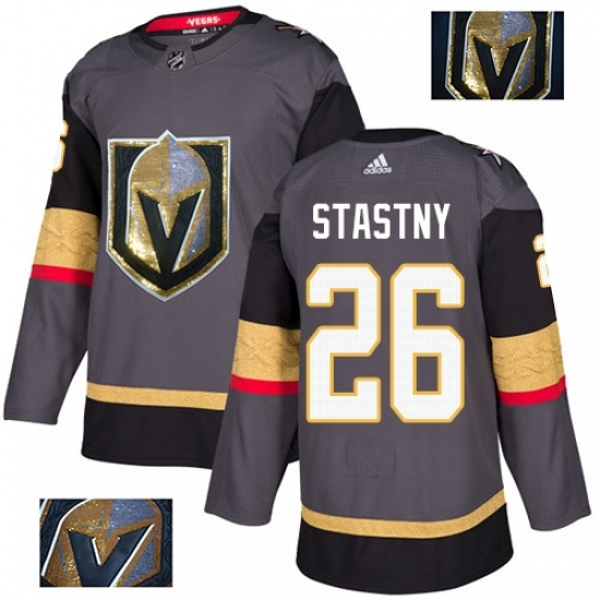 Men's Adidas Vegas Golden Knights #26 Paul Stastny Authentic Gray Fashion Gold NHL Jersey Men's Adidas Vegas Golden Knights #26 Paul Stastny Authentic Gray Fashion Gold NHL Jersey