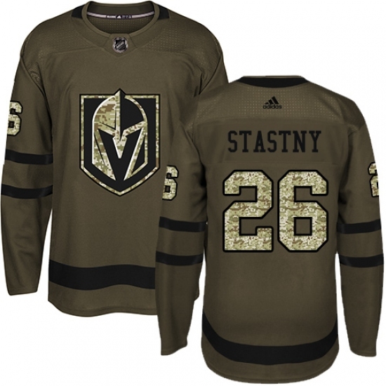 Men's Adidas Vegas Golden Knights #26 Paul Stastny Authentic Green Salute to Service NHL Jersey Men's Adidas Vegas Golden Knights #26 Paul Stastny Authentic Green Salute to Service NHL Jersey