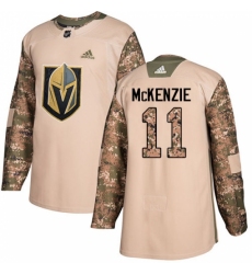 Men's Adidas Vegas Golden Knights #11 Curtis McKenzie Authentic Camo Veterans Day Practice NHL Jersey