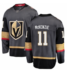 Men's Vegas Golden Knights #11 Curtis McKenzie Authentic Black Home Fanatics Branded Breakaway NHL Jersey