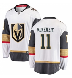 Men's Vegas Golden Knights #11 Curtis McKenzie Authentic White Away Fanatics Branded Breakaway NHL Jersey