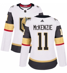 Women's Adidas Vegas Golden Knights #11 Curtis McKenzie Authentic White Away NHL Jersey