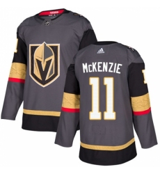 Youth Adidas Vegas Golden Knights #11 Curtis McKenzie Authentic Gray Home NHL Jersey